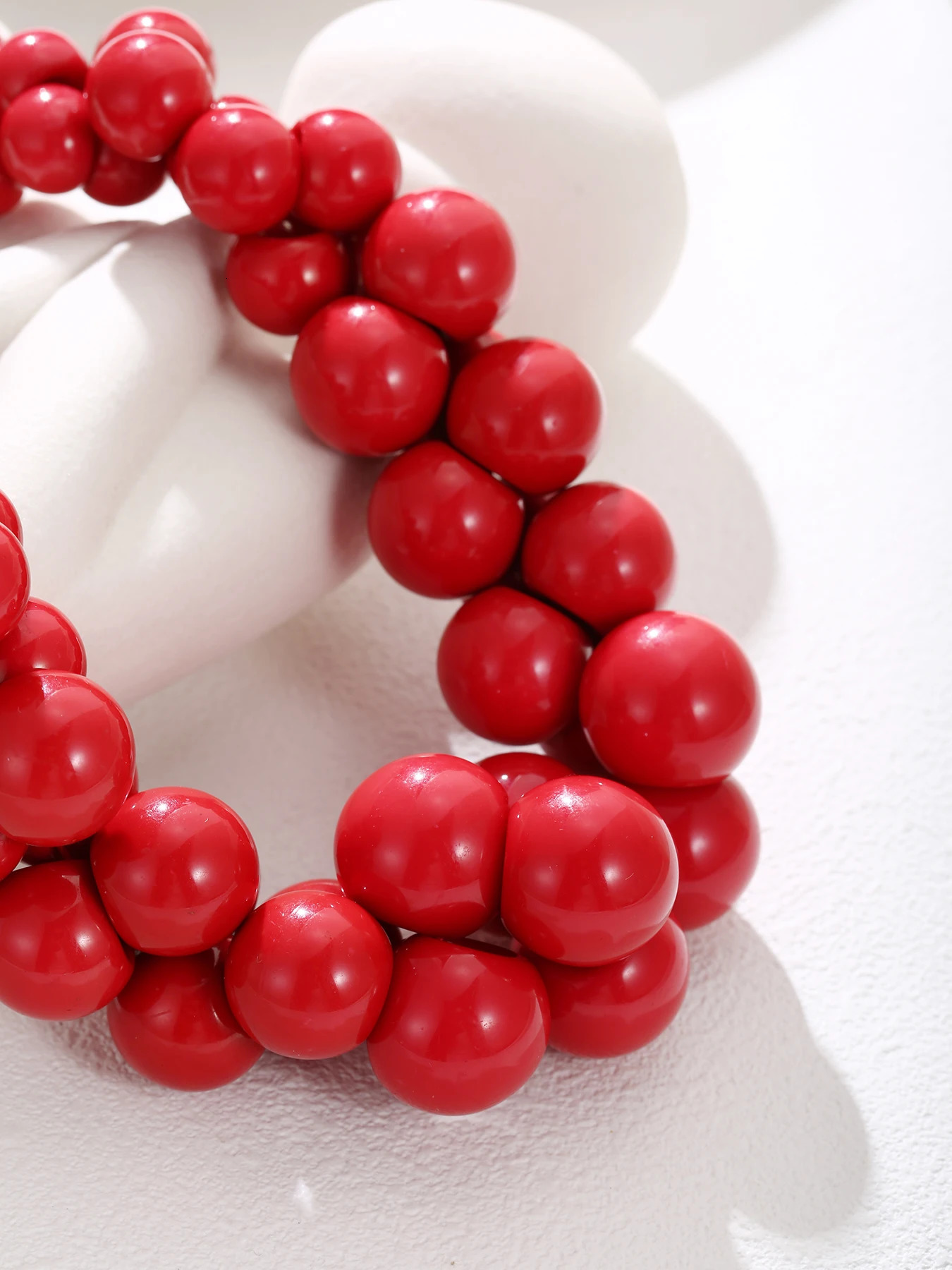 Red Handmade Beads Necklace s Resin Necklace Beach Style Gift for Girls 250729