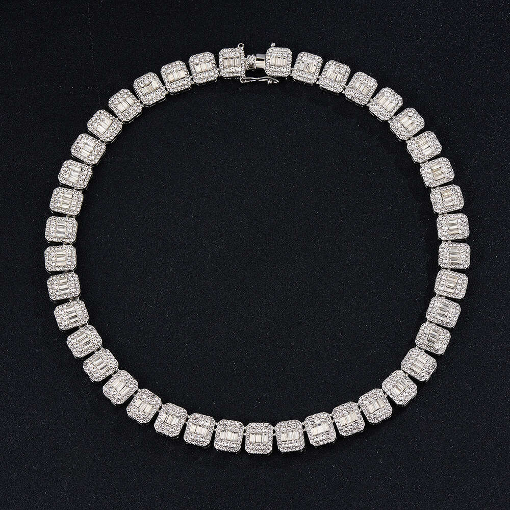 Cuban Fashion New Square Rock Sugar Chain 12mm Necklace Bracelet Niche Hip Hop Women's Jewelry Accessories