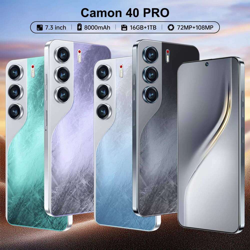 2025 New Camon C40 Pro 5g Smartphone High-quality 16GB memory 1TB storage 7.3-inch HD screen CDMA cellular