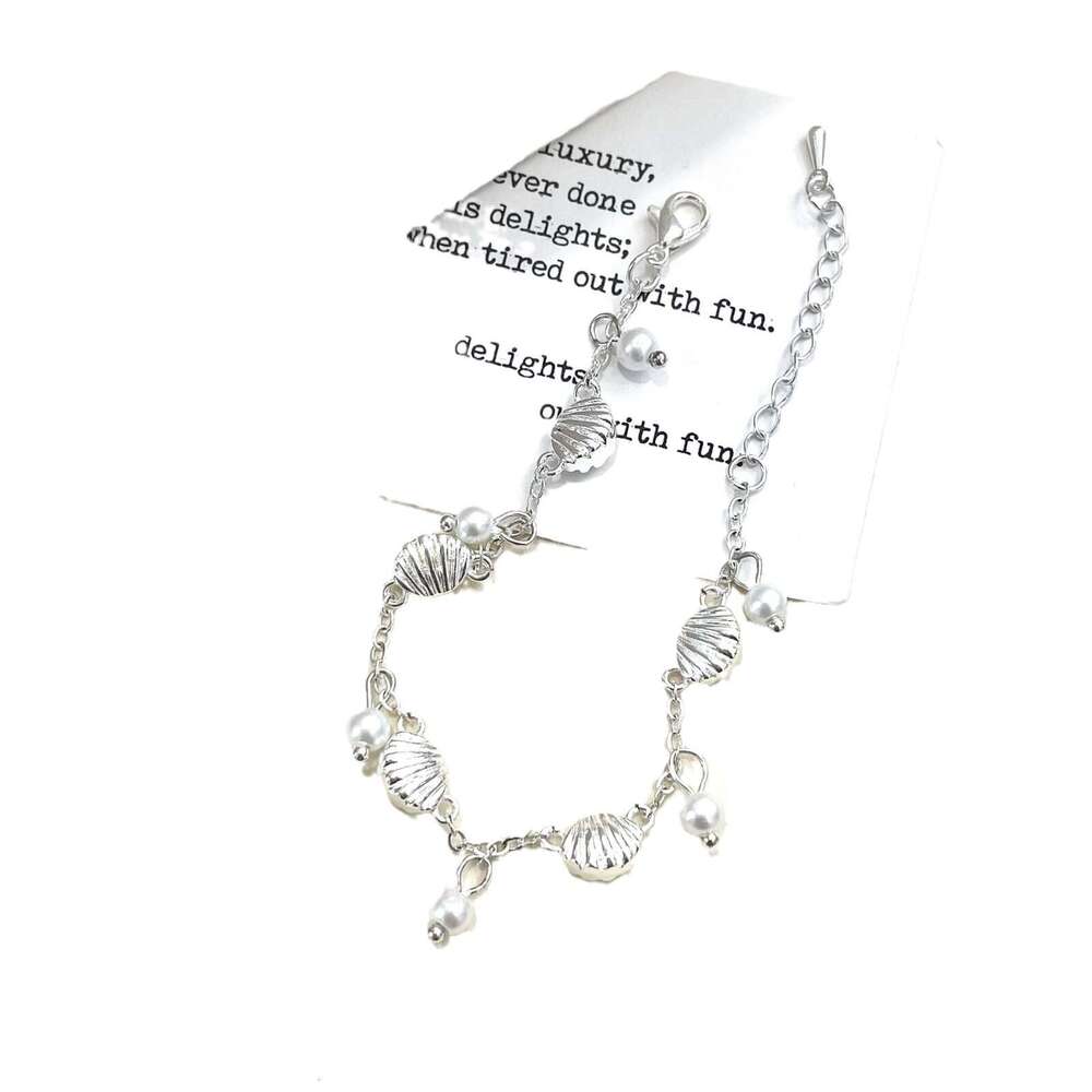 Shell Pearl Sier White Bracelet for Women, Lightweight, Simple, Exquisite, Fashionable, High-End, Elegant, Versatile Jewelry 579