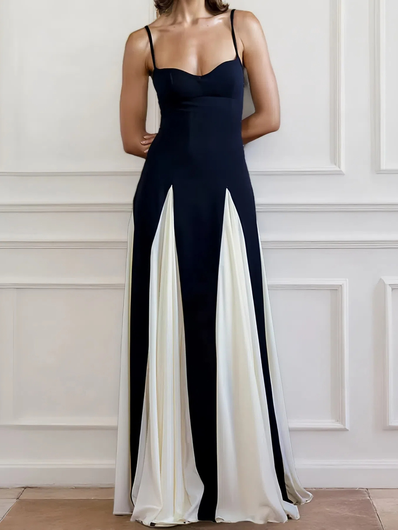 X729Women's Cross-border Solid Color Lace-up Maxi Dress Bat Sleeve Irregular Dress Large Size