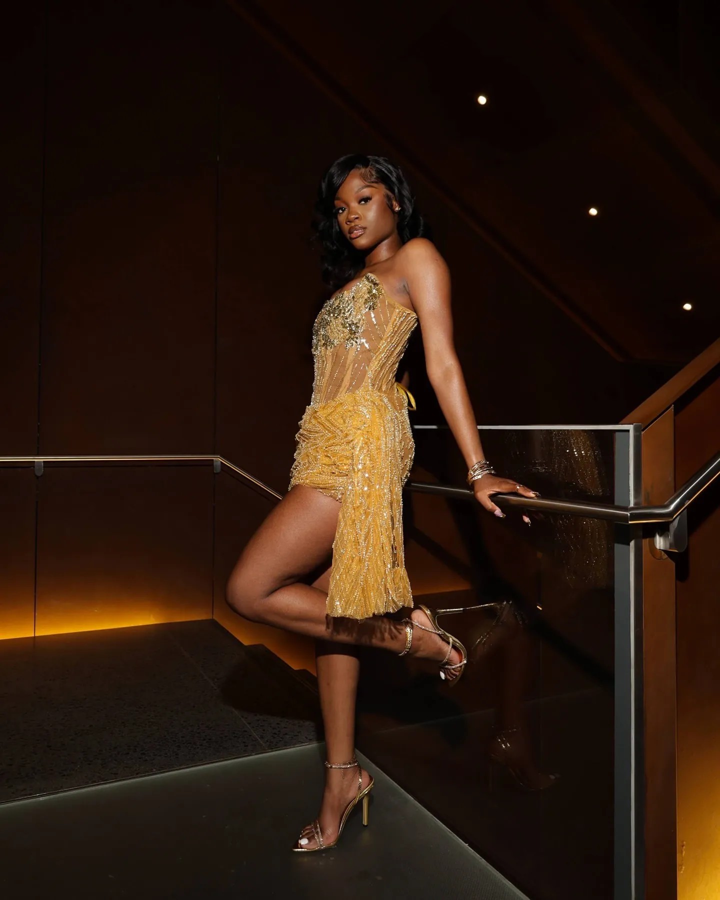 Gold Prom Evening Sheath Lace Crystals Mini Short Party Graduation Homecoming Birthday Holiday Club Gowns Dress