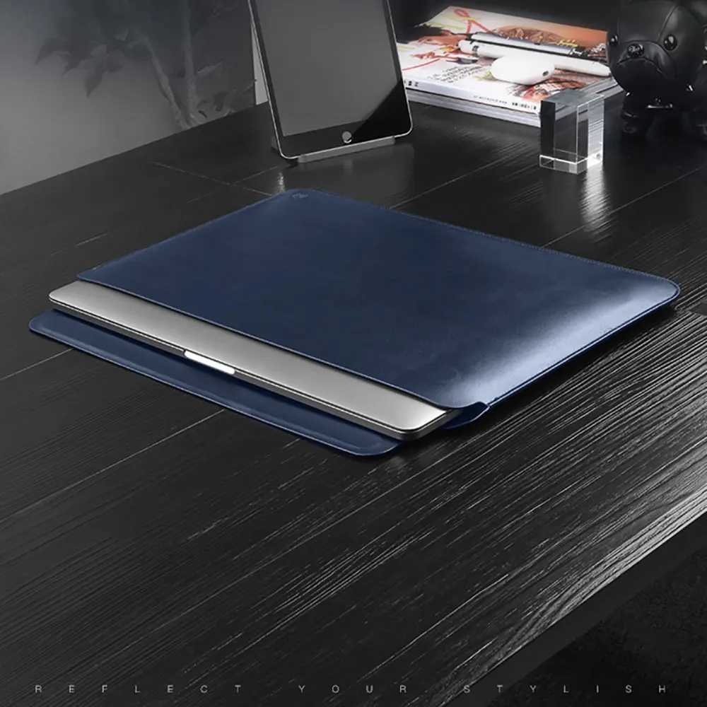 New Laptop Sle for Book Air 13 Case A2337 A2179 Pro 13 A2338 Waterproof Leather Laptop Bag for Book Pro 14 A2442 y250730