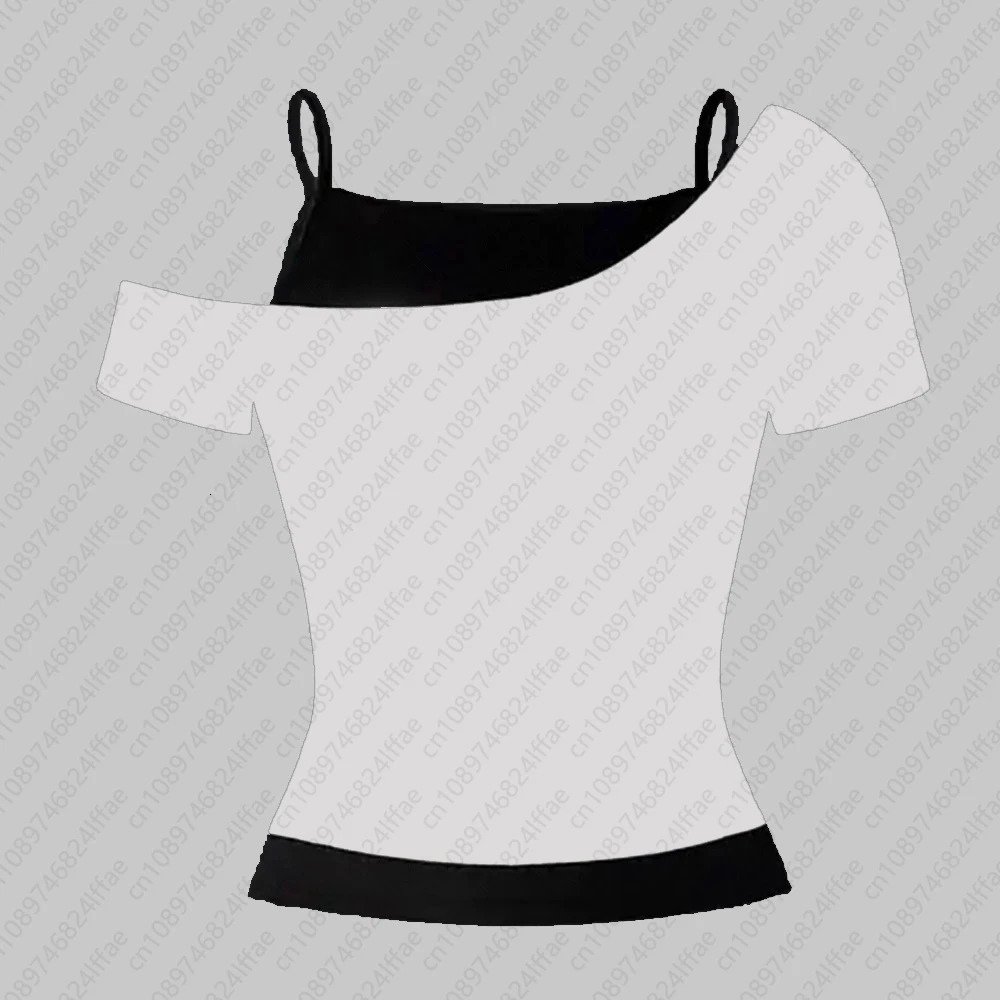 American retro sweet sexy two short sleeve Tshirt womens clothing Punk Tshirt Y2K Womens summer casual pop Solid color 250724