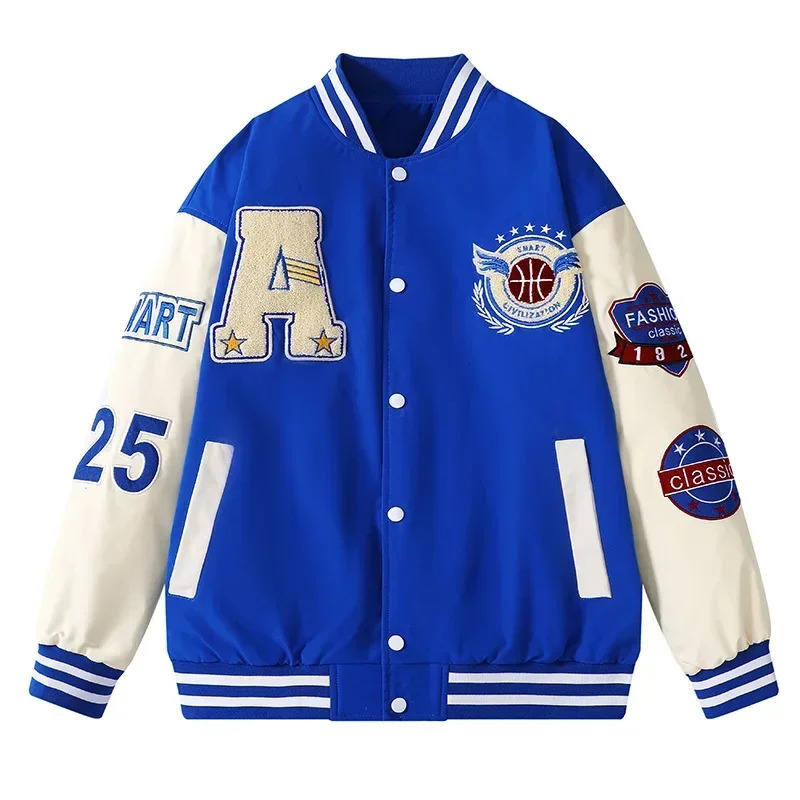 Varsity Baseball Bomber Jacket Men Hip Hop Harajuku Bone Letter Patchwork Leather Jackets Streetwear Women Unisex College Coats 250730