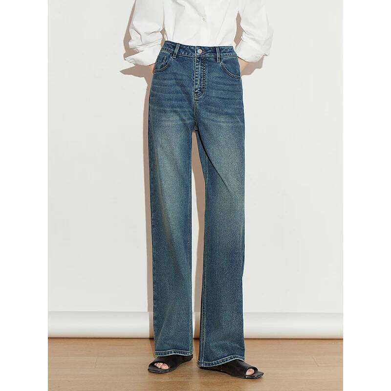 TOYOUTH Women Denim Jean 2025 Spring New Long Pants 8518037 250728