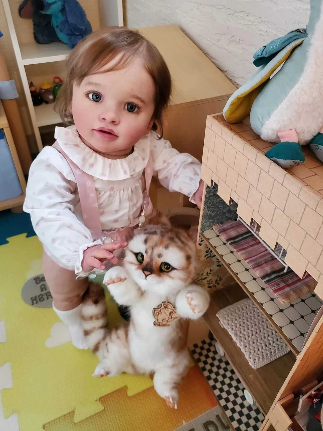 66CM Pippa Already Painted Finished Doll Reborn Toddler Huge Baby Size Popular Lifelike Soft Touch 3D Skin Art Doll XJ250730