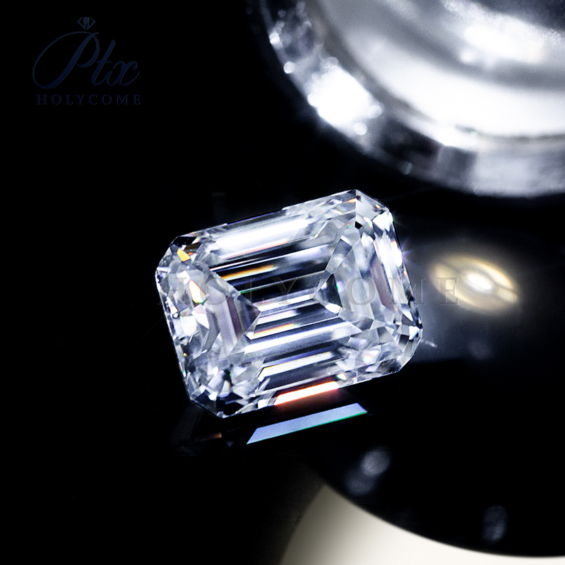 Moissanite Stone 0.5~3 Carat D Color Octangle Shape Emarald Cut White High Quality Excellent Brilliant Cut 7*9mm VVS Grade Test Positive