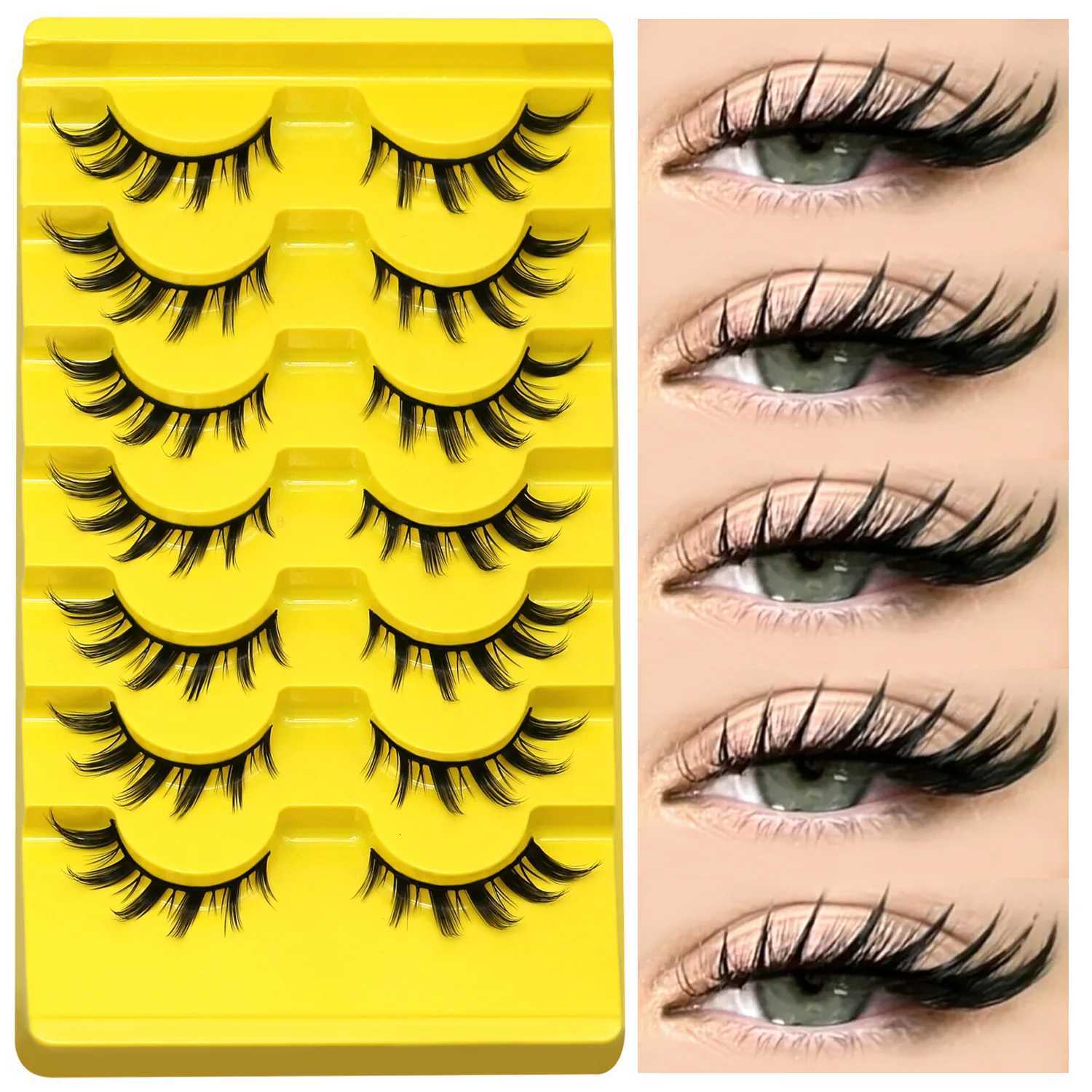 Groinneya Natural Manga False Eyelashes Cat Eye Lashes 3d Dramatic Soft Mink Lashe Extension Fake Lashes Makeup Tool Z250730