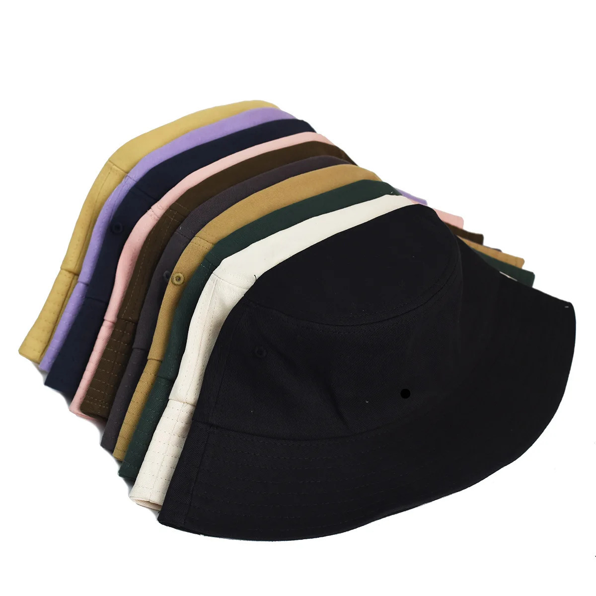 Big Head Man Large Size Sun Hat Women Blank Fisherman Hat Pure Cotton Panama Cap Plus Size Bucket Hats 56-58cm 60-63cm 250724