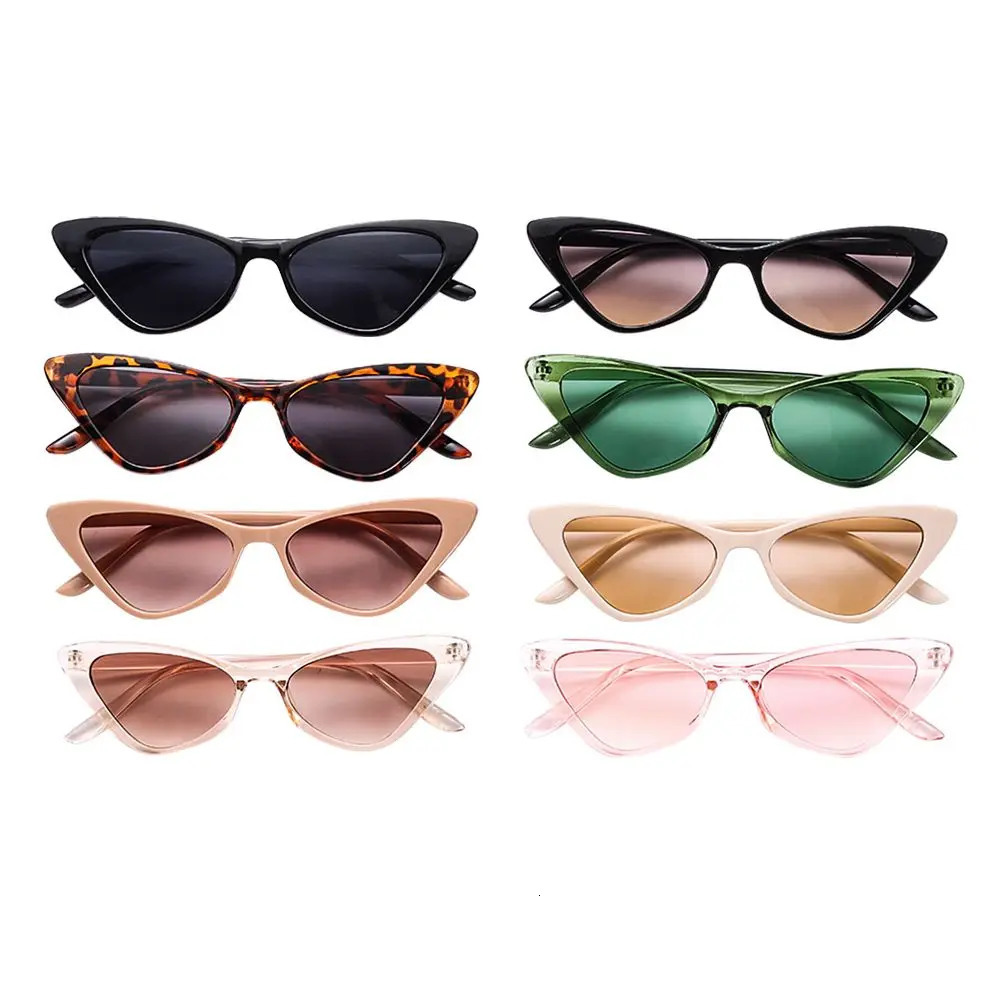 Small Frame Vintage Cat Eye Sunglasses for Women UV400 Protection Retro Sunglasses Eyewear Fashion Trendy Streetwear Accessories 250729