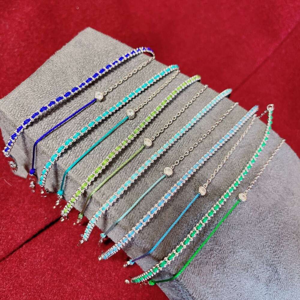 French Paris Little Red Rope Round Dia Lucky Braided Simple Classic Layered Women's Bracelet