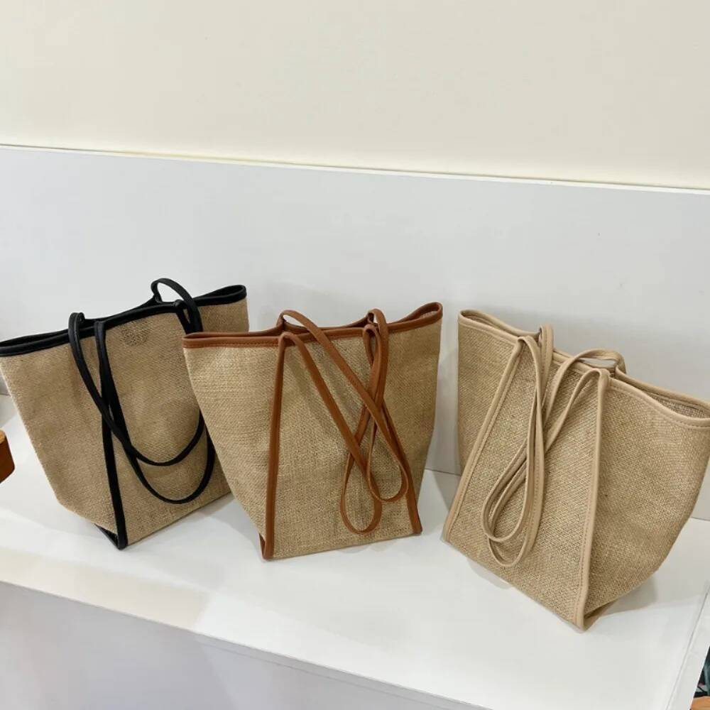 All-Match Exposure Large Capacity Bucket Bags Female Vintage Soft Commuter Women Totes Korea Simple Minority Shoulder