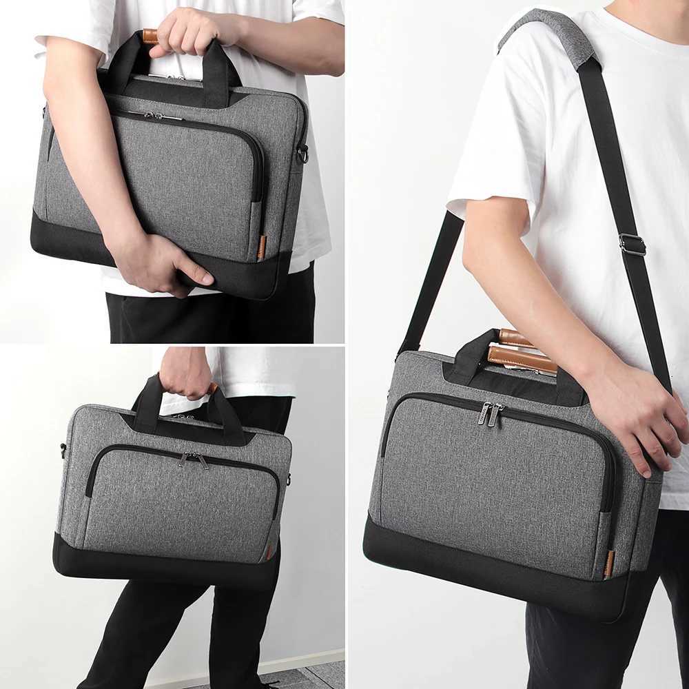 15.6 17 Inch Waterproof Laptop Sleeve with Shoulder Strap for Notebook Case High Capacity Computer Bag y250730