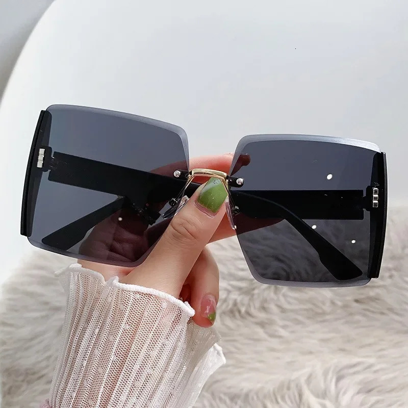 Borderless Square Sunglasses Fashion Sun Glasse Outdoor Driving Eyewear UV400 Oculos De Sol 250729