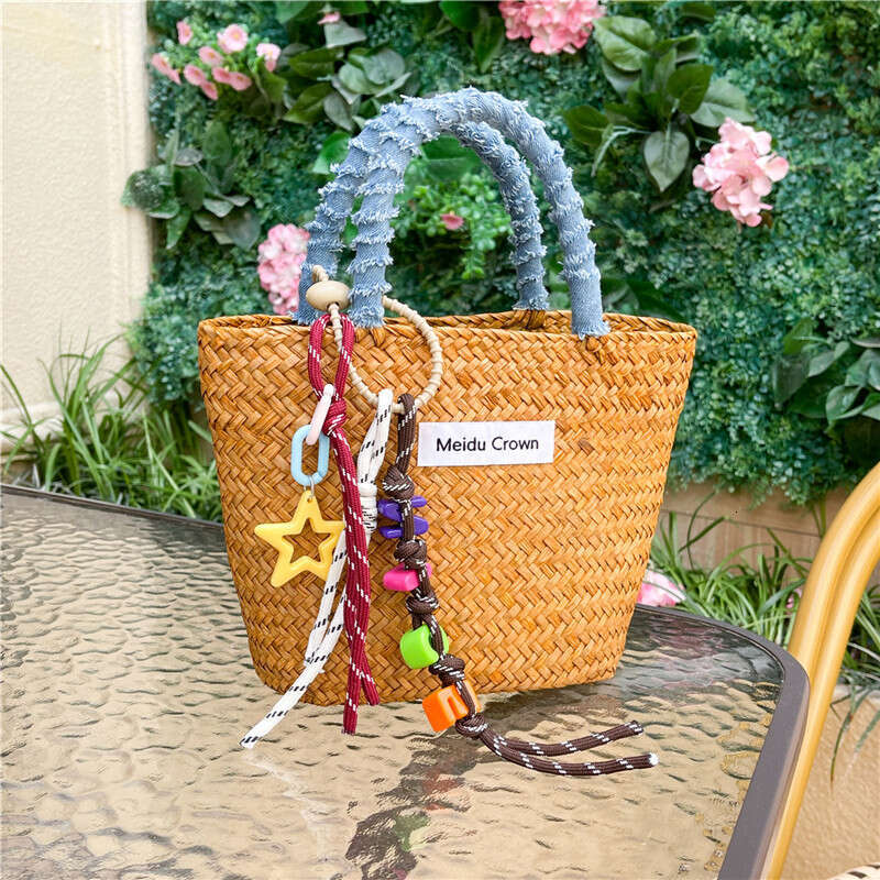 Summer New Niche Design Woven Beach Travel Handbag Korean Fashion Versatile Bag for Women