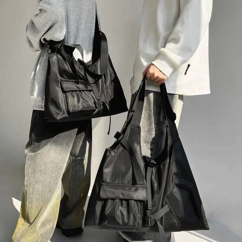 Nylon Tote Casual Zipper SOFT Fashion High-Capacity Shoulder Handbag School Bag for College Students