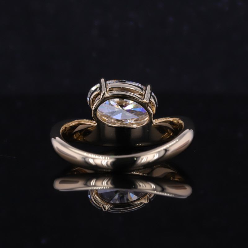 Custom Lab Diamond Jewelry Fine Rings 18k Gold Igi Certified 1CT Oval Lab Created Grown Diamond Wedding Engagement Lab Diamond Ring