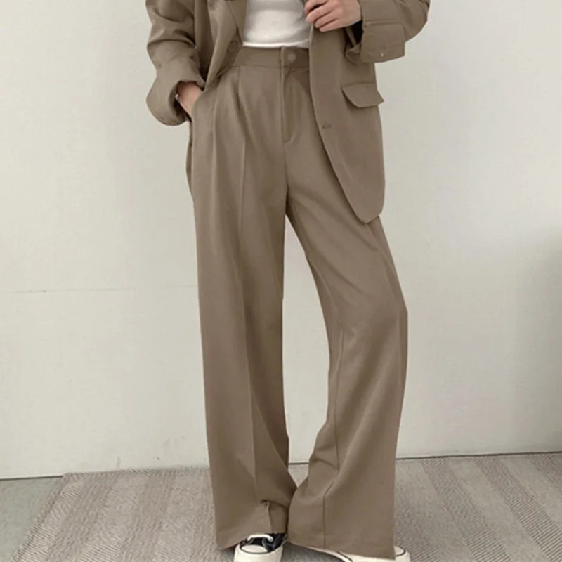 Spring and Autumn Suits with Temperament Versatility Slim Fit Wideleg Pants Suit Women 250729