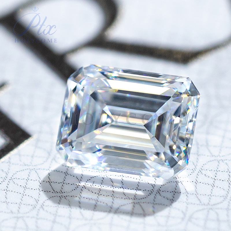 Moissanite Stone 0.5~3 Carat D Color Octangle Shape Emarald Cut White High Quality Excellent Brilliant Cut 7*9mm VVS Grade Test Positive