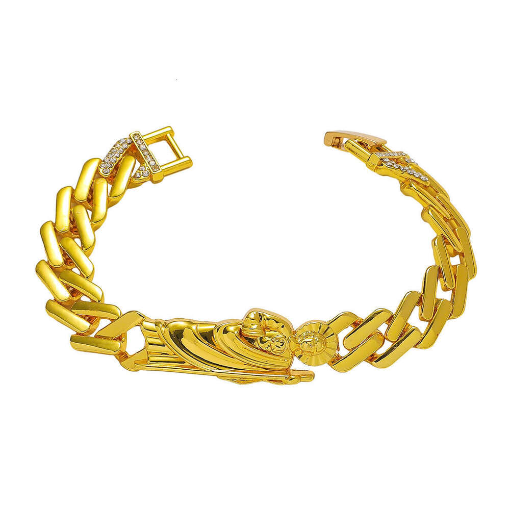 New Dia Chain ing Bracelet Hip-Hop Style Classic Religious Saint Jude Statue Accessories Glossy