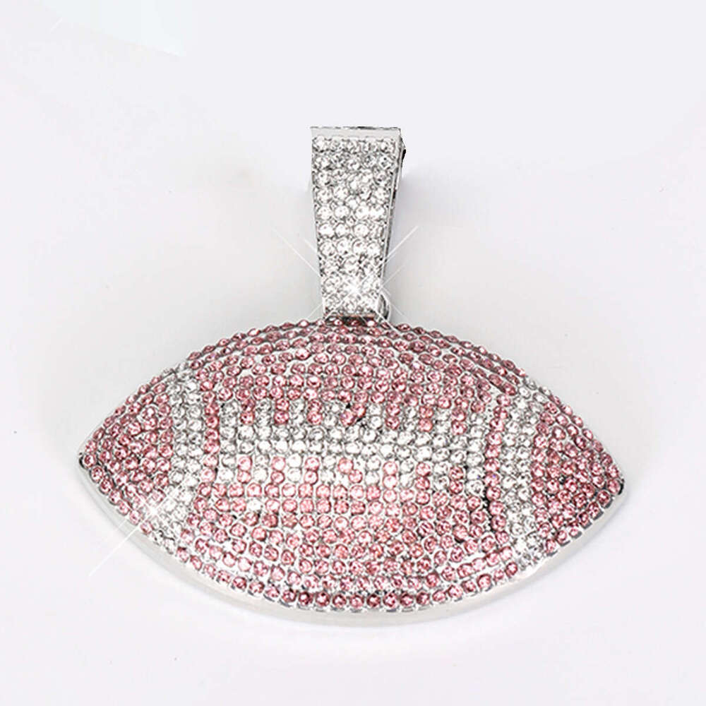 Full Dia Multi-color Football Shape Fashion Creative Personality Hip-hop Trend Pendant
