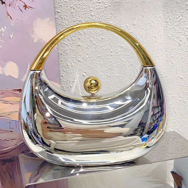 New Fashion Banquet Acrylic Shell Gradient Lipstick Change Handbag Box Bag