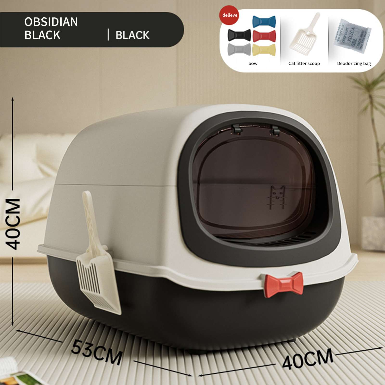 Cat toilet extra large butterfly style cat litter box fully enclosed extra large size gift shovel manufacturer pet supplies wholesale