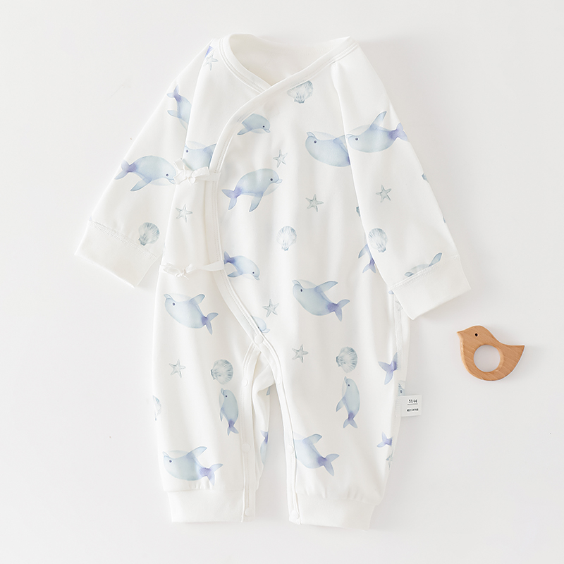 Baby Clothes Pure Cotton A-Type Autumn And Winter Baby Jumpsuit Baby Long-Sleeved Home Clothes Newborn Jumpsuit Crawling Clothes