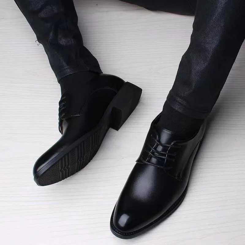 Spring and Autumn British Casual Business Formal Leather Shoes Men Shoes Heightening Single Shoes Casual Shoes Suit Y250730