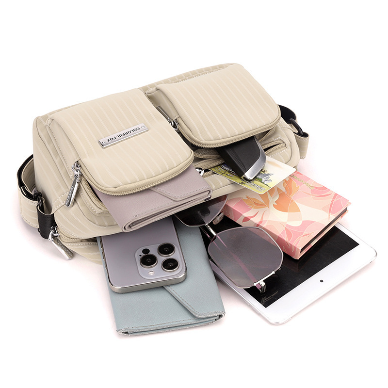 Colorful Fox New Water-Resistant Camera Crossbody Ins Striped Unisex Shoulder Bag ddmymoon