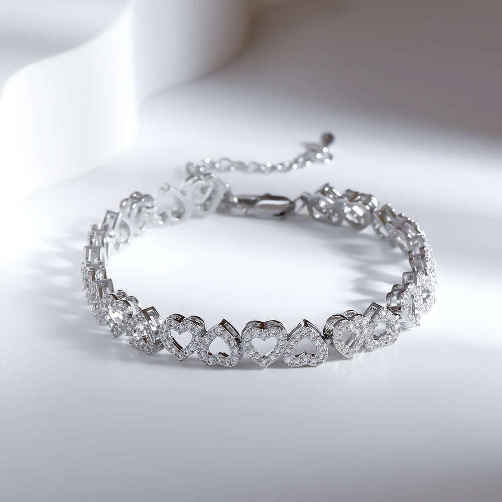 Full Dia Bracelet Simple Fashion Light Style Women's Gift High-End Super Shiny Adjustable