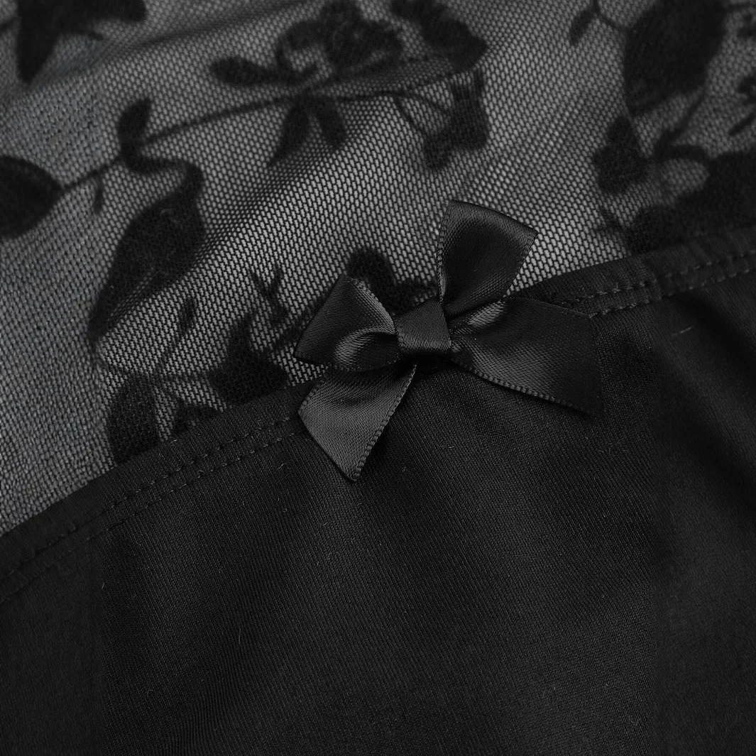 n Sensation Lace Splicing Long Sleeve Mesh TShirt Sexy Elegant Style Full Square Collar Polyester Fiber Top 250729