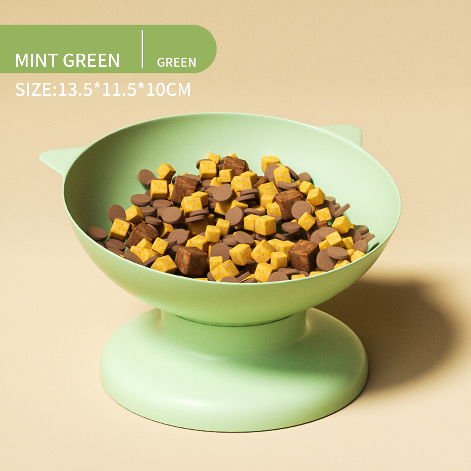 Macaron multi-color cat bowl pet bowl pet supplies high footed cat food bowl dog bowl plastic slanted mouth bowl