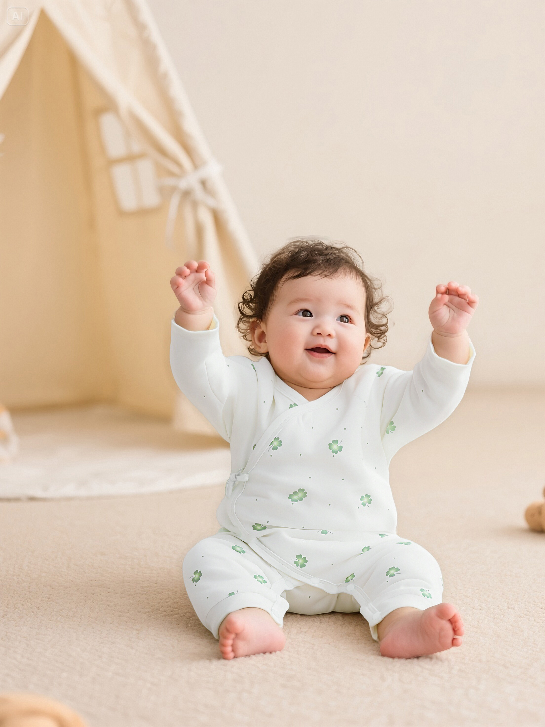 Home Pure Cotton Baby One-Piece Long-Sleeved Newborn Romper Autumn And Winter Cartoon Crawling Clothes Baby Clothes Drop Shipping