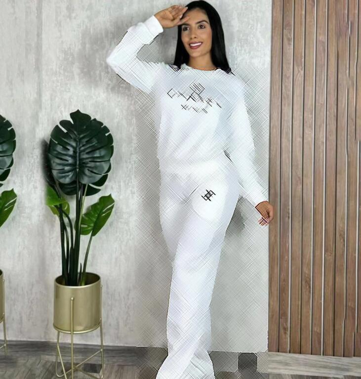 Designer brand womens two-piece set 2025 autumn new fashionable and sexy long sleeved embossed set embroidered pocket wide leg womens set