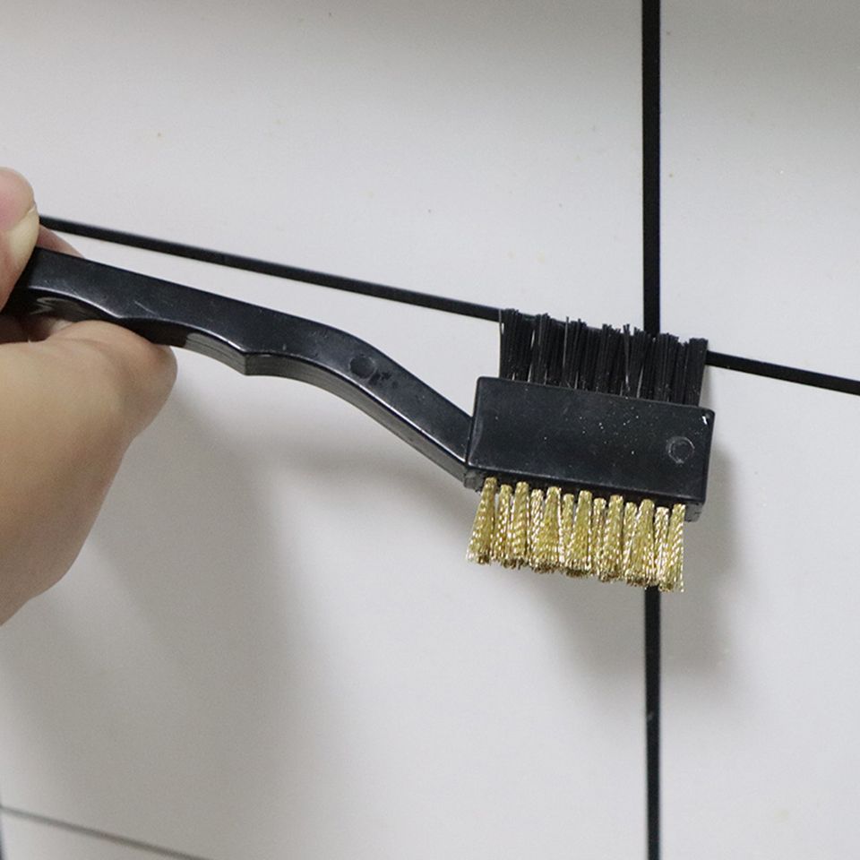 Mini Dual-Sided Golf Club Cleaning Tool, Brass and Steel Wire Brush for Rust & Dirt Removal from Grooves, Clubface, and Irons, Portable Care Tool MO-A