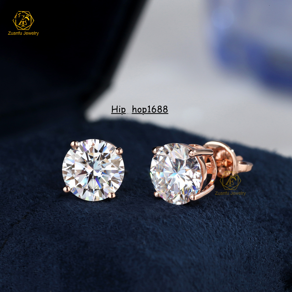 2 Carat Diamond Earrings Lab Grown CVD HPHT Diamonds 14k/18k Gold Stud Jewelry