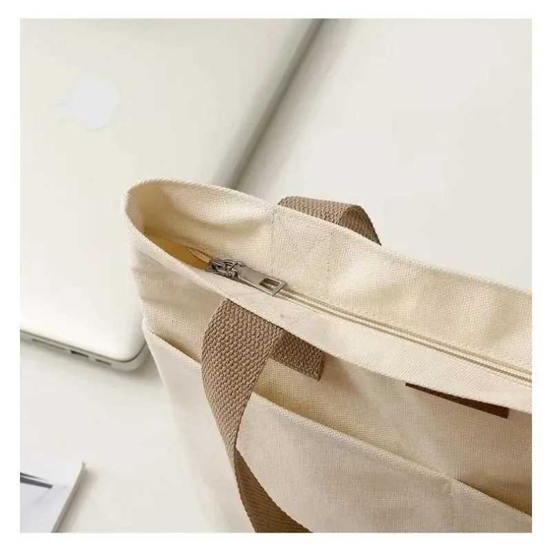 1Pcs Womens Tote Bag Canvas Sewing Thread Large Capacity Advanced Sense Handbag Convenient Practical Females Commuter Bag G250729