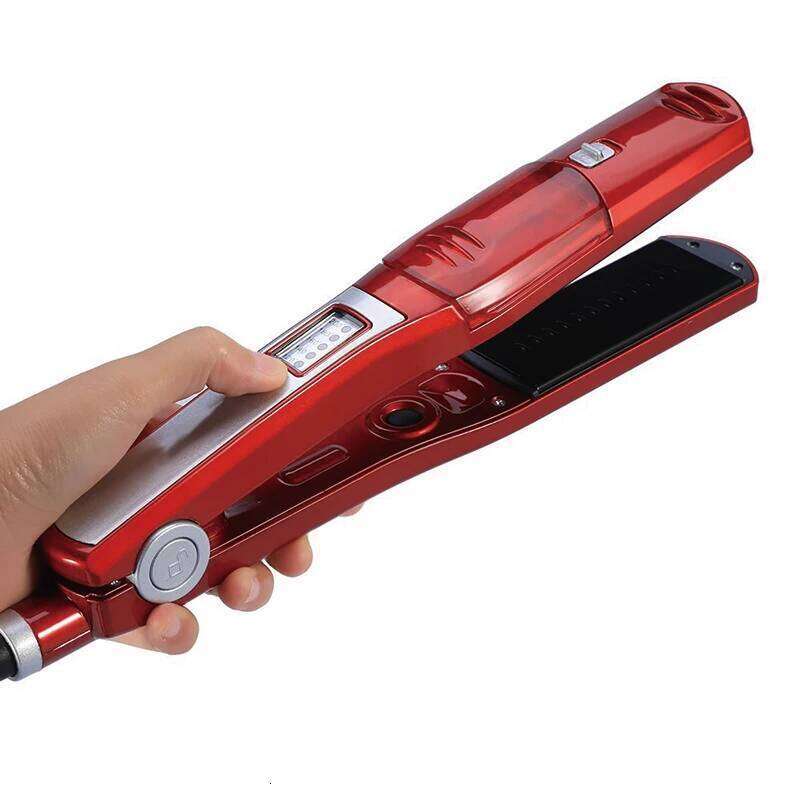Profesional Strong Steam Straightener Portable Salon Wide Hair Care 2 in 1 Flat and Curling Iron