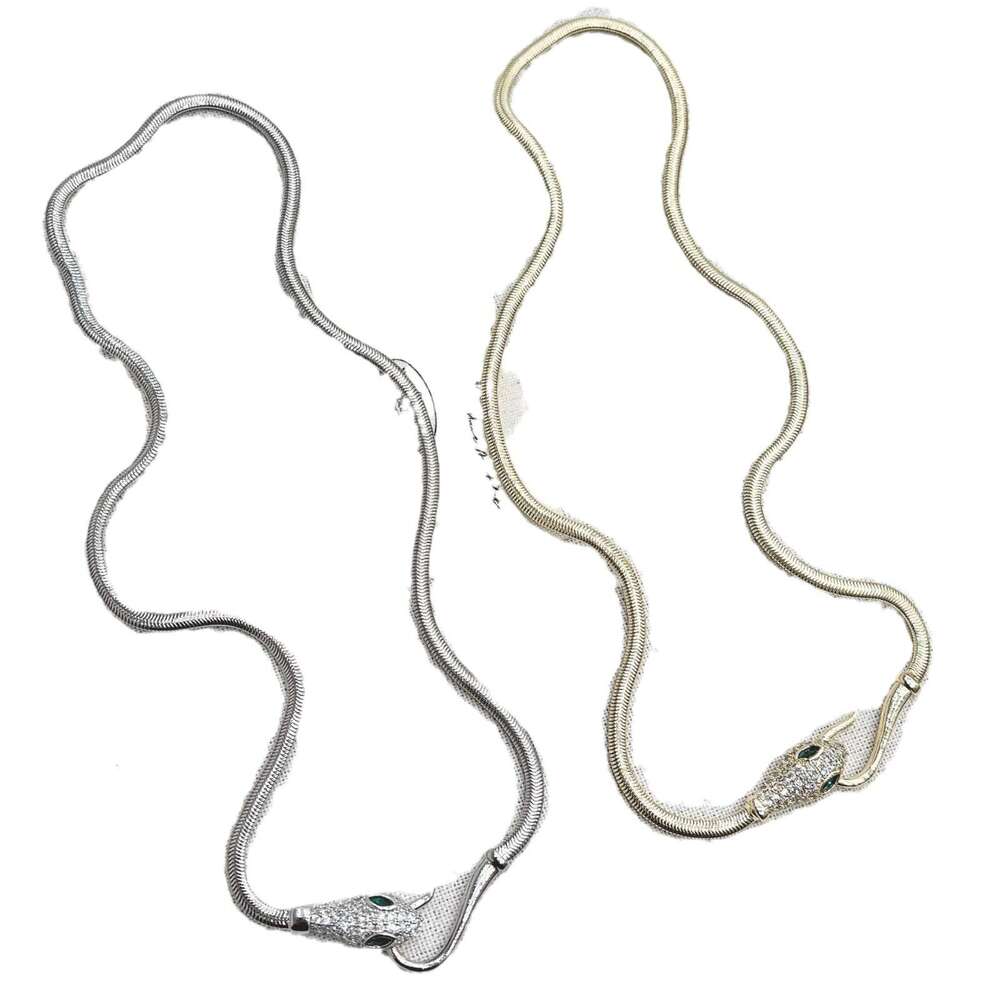 Unique Twisted Snake Ins Minimalist Style Niche Design Hot Girl Dark Necklace Unisex Accessories 444