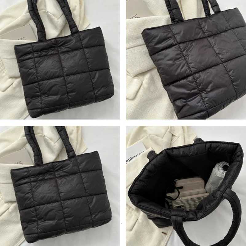2023 Padded Casual Large Capacity Shoulder Bags for Women Space Cott Handbag Totes for Winter Daily Use Bag Bolsa Feminina Y250730