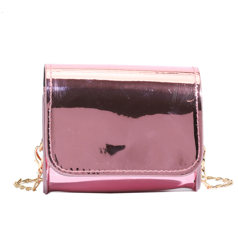 New Fashion Lacquer Leather Women's Long Stick Bag Texture Bright Color Single Shoulder Slant Small Square Bag Designer Bag Women's Crossbod