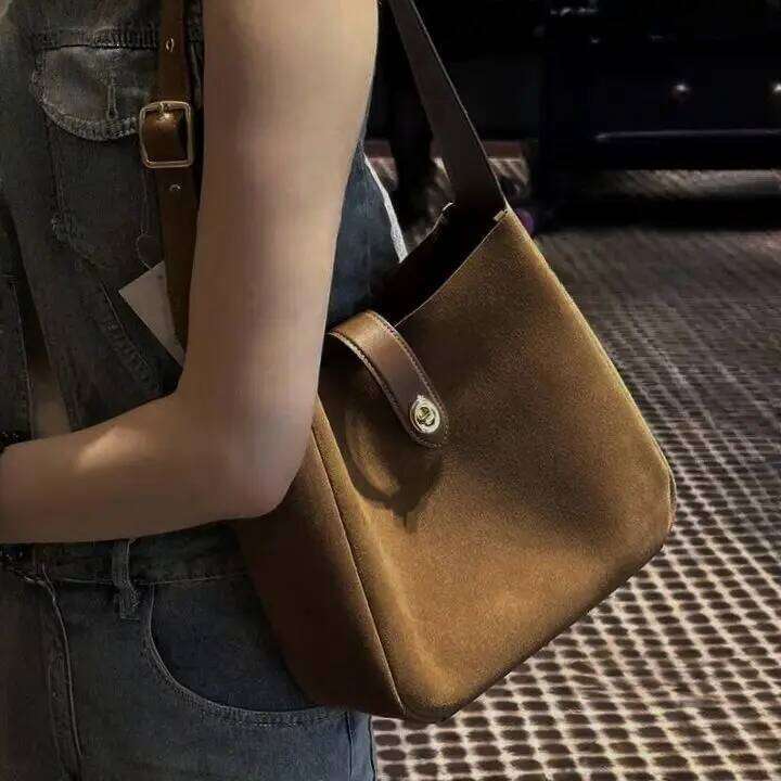 Women's Bags Designer Miyagawa Vintage New Underarm Single Shoulder Matte Bag Splicing Large Capacity Commuter Tote Bags