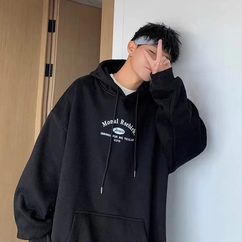 8XL American Classic Printed Hoodie Mens Large Size Clothing 250729