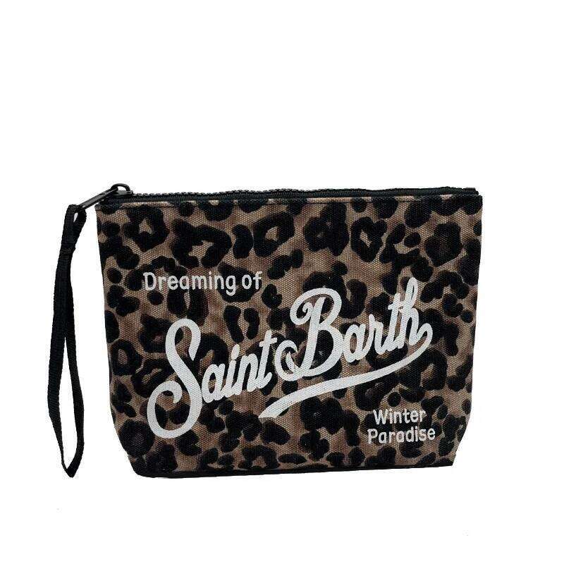 Luxury designer niche SAINT BARTH new striped canvas women's clothing European and American diving handbag
