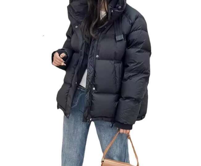 Designer Clothing 2025 2024 New Winter Women's Hooded Puffer 90% White Duck Down Thickened Short Jacket Female Casual Versatile Outwear