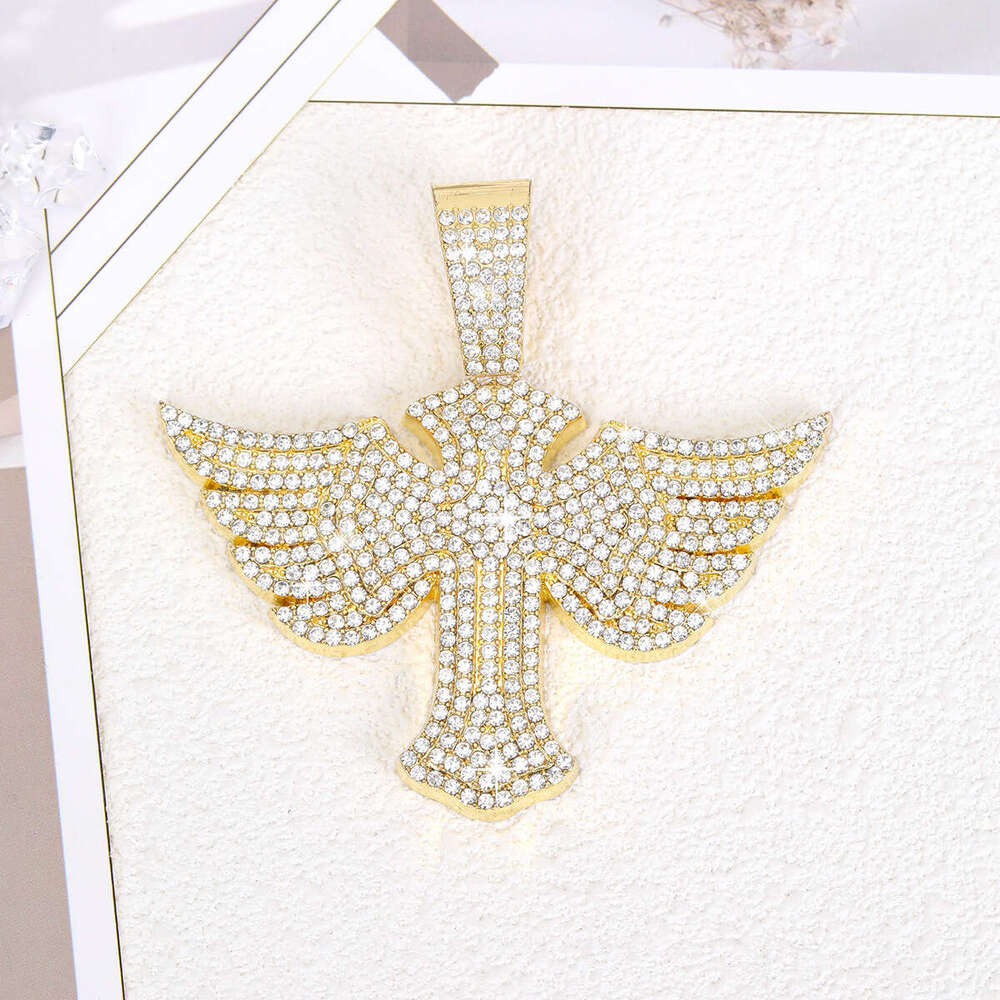 Full Dia Multi-color Angel Wings fashion Creative Alloy Necklace Pendant