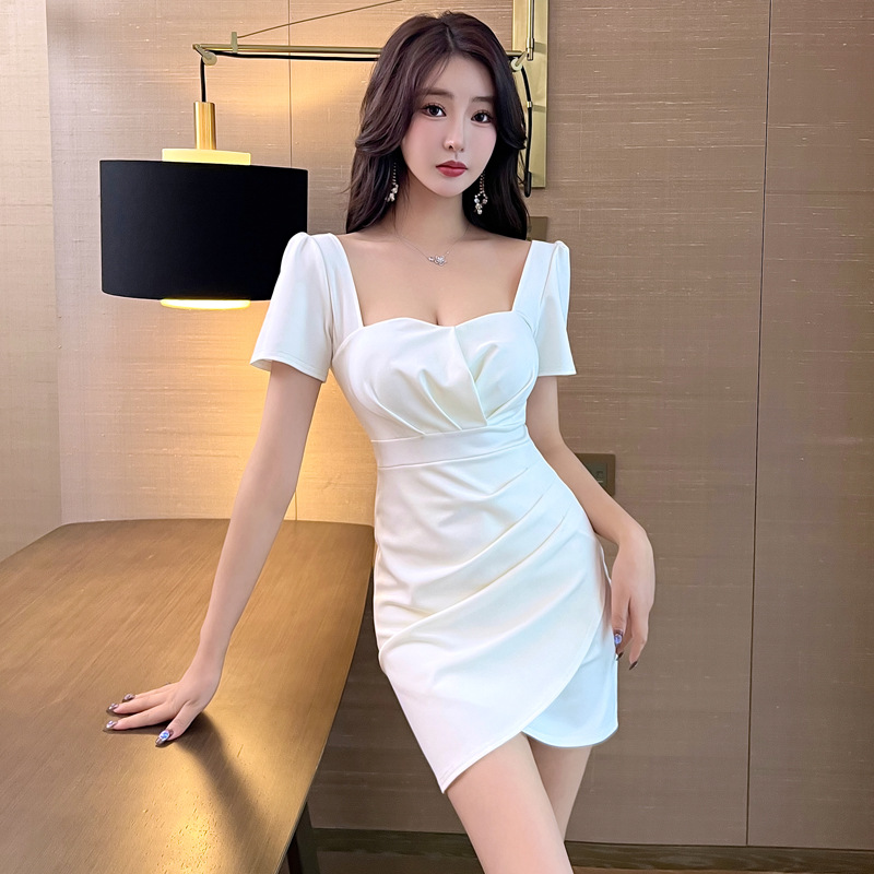 Women's low-cut waist, thin, hip-wrapped short skirt, sexy dress