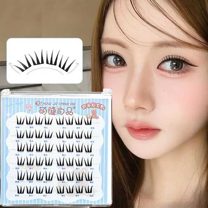 Glue-Free Ultra-Thin False Eyelashes Natural Noglue Eyelashes Segmented Curl Eyelash Clusters Eyelash Glue Manga Lashes Z250730